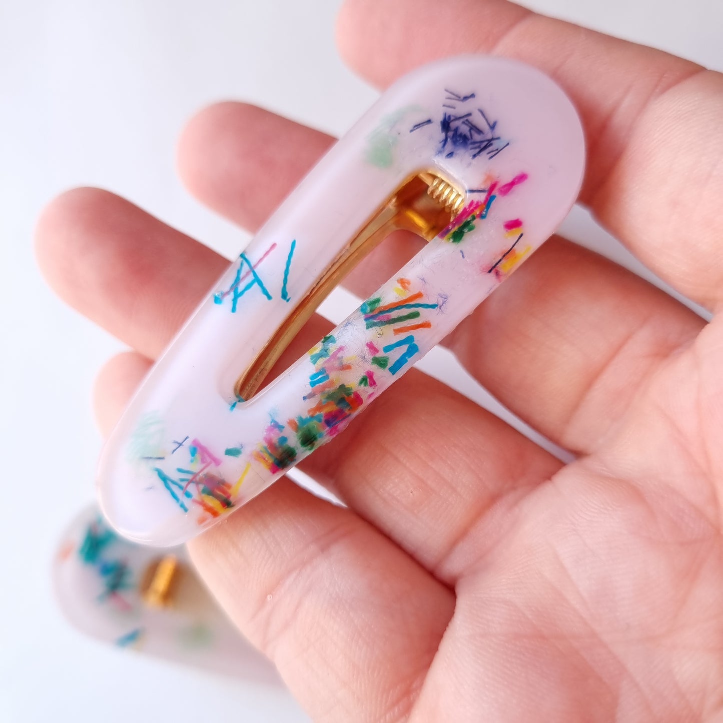 Seconds Confetti Eco Resin Hair Clip